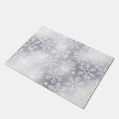 Schneeflocken und Lichter Fußmatte (Schrägansicht)