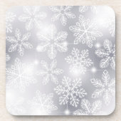 Schneeflocken und Lichter Getränkeuntersetzer (Vorderseite)