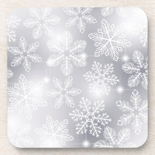 Schneeflocken und Lichter Getränkeuntersetzer (Vorderseite)