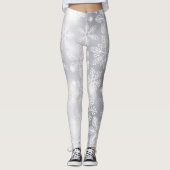 Schneeflocken und Lichter Leggings (Vorderseite)