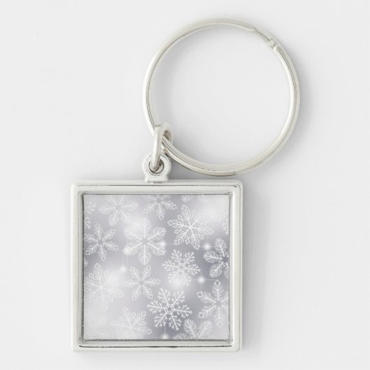 Schneeflocken und Lichter Schlüsselanhänger (Vorne)
