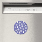 Schneeflocken und Pinienbäume Muster Magnet (In Situ (Geschirrspüler))