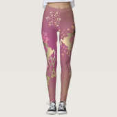 Schneeflocken und Rentiere Leggings (Vorderseite)
