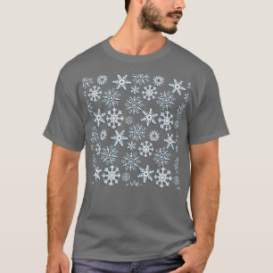 Schneeflocken und rote Weihnachten T-Shirt