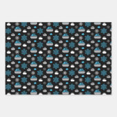 Schneeflocken und Scheuergestein Geschenkpapier Set (Vorderseite 2)