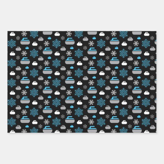 Schneeflocken und Scheuergestein Geschenkpapier Set (Vorderseite 2)