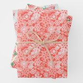 Schneeflocken und Schildkrötentauben Weihnachtsgeb Geschenkpapier Set (Beispiel)