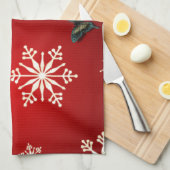 Schneeflocken und Schmetterlinge Geschirrtuch (Viertel Falte)