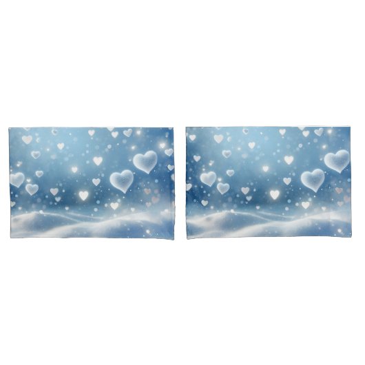 Schneeflocken und Schneeflocken Kissenbezug (Vorderseite-Set)