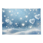 Schneeflocken und Schneeflocken Kissenbezug (Rückseite-Rechts)