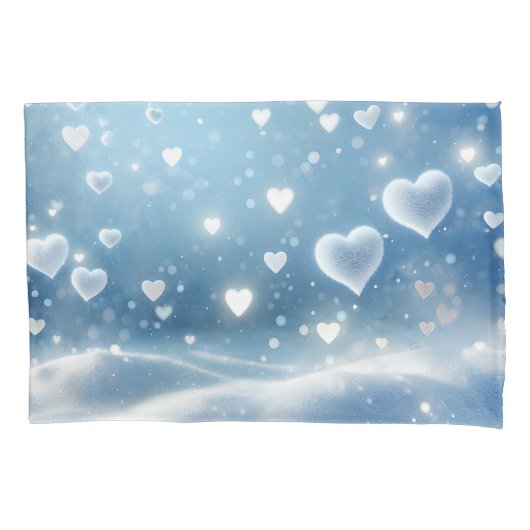 Schneeflocken und Schneeflocken Kissenbezug (Vorderseite-Links)