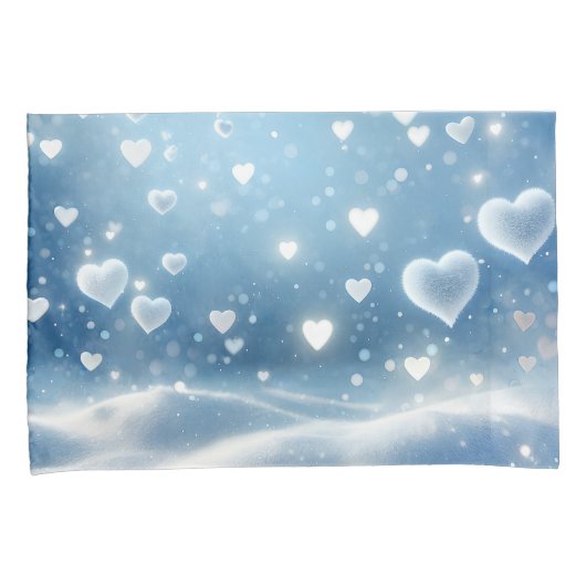 Schneeflocken und Schneeflocken Kissenbezug (Vorderseite-Rechts)