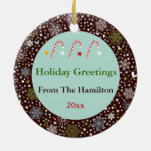 Schneeflocken und schwarze keramikornament (Hinten)