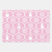 Schneeflocken und Snowmen Geschenkpapier Set (Vorderseite 2)