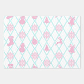 Schneeflocken und Snowmen Geschenkpapier Set (Vorderseite)