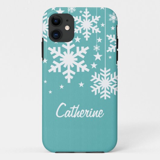 Schneeflocken und Sterne CM iPhone 5 BT ID Case, A Case-Mate iPhone Hülle (Rückseite)