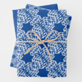 Schneeflocken und Sterne Geschenkpapier Set (Beispiel)