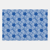 Schneeflocken und Sterne Geschenkpapier Set (Vorderseite)