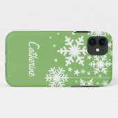 Schneeflocken und Sterne iPhone 5 BT Fall, Grün Case-Mate iPhone Hülle (Rückseite (Horizontal))