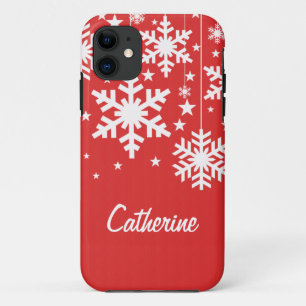 Schneeflocken und Sterne iPhone 5 BT Fall, Rot Case-Mate iPhone Hülle