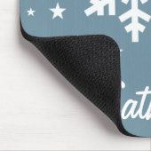 Schneeflocken und Sterne Mousepad, blau Mousepad (Ecke)