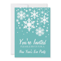 Schneeflocken und Sterne Neujahrsfest, Aqua