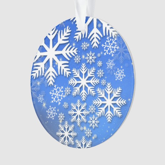 Schneeflocken und Sterne Ornament (Vorderseite)