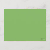 Schneeflocken und Sterne Postkarte, grün Postkarte (Rückseite)