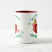 Schneeflocken und Sterne Spaß Weihnachten-Chef-Tas Tasse (Zentrum)