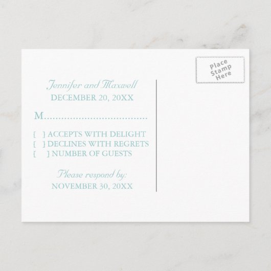 Schneeflocken und Sterne UAWG Postkarte, Grau Einladungspostkarte (Rückseite)