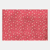 Schneeflocken und Streifen Geschenkpapier Set (Vorderseite 2)