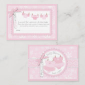 Schneeflocken und Tutu-Windeln Begleitkarte (Vorne/Hinten)