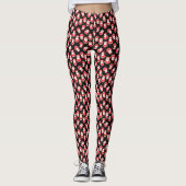 Schneeflocken und Weihnachts-Schwarzes Weihnachtsf Leggings (Vorderseite)