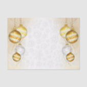 Schneeflocken und Weihnachtsbälle Seidenpapier (Vorderseite)