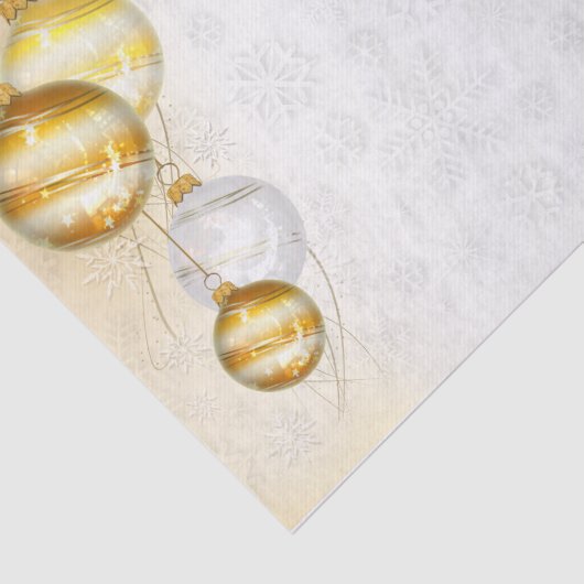 Schneeflocken und Weihnachtsbälle Seidenpapier (Ausschnitt)