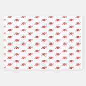 Schneeflocken und Weihnachtsmuster Geschenkpapier Set (Vorderseite 3)