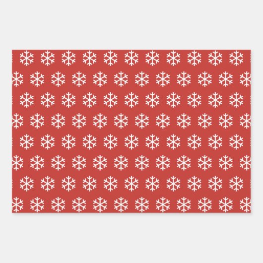 Schneeflocken und Weihnachtsmuster Geschenkpapier Set (Vorderseite 2)