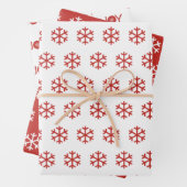 Schneeflocken und Weihnachtsmuster Geschenkpapier Set (Beispiel)