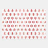 Schneeflocken und Weihnachtsmuster Geschenkpapier Set (Vorderseite)