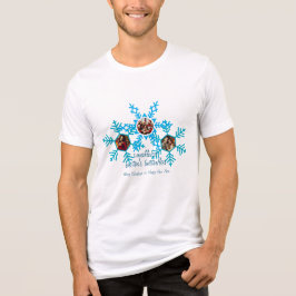 Schneeflocken und weiß Tri-Blend shirt