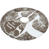 Schneeflocken und weißer polyester weihnachtsbaumdecke (Schrägansicht)