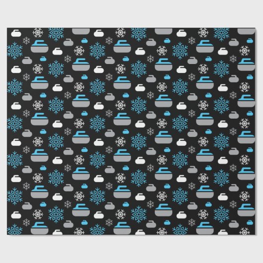 Schneeflocken und Wellenbrecher Geschenkpapier (Flach)
