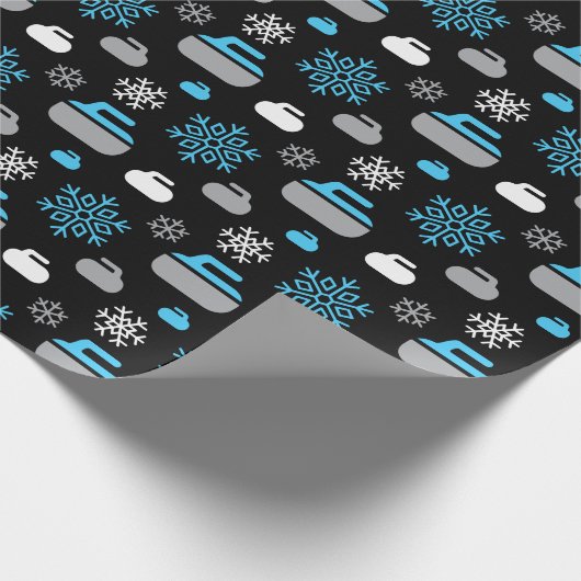 Schneeflocken und Wellenbrecher Geschenkpapier (Ecke)