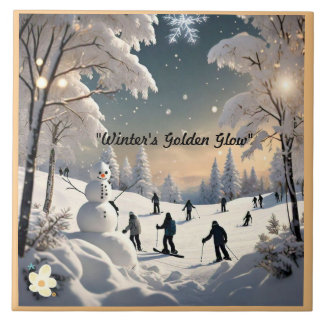 "Schneeflocken und Wunder" Fliese