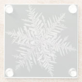 Schneeflocken-Unterlage Glasuntersetzer (Rückseite)