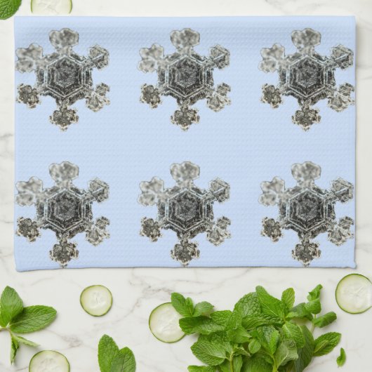 Schneeflocken Violet Küchentücher (Gefaltet)