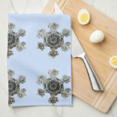 Schneeflocken Violet Küchentücher (Viertel Falte)