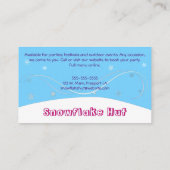 Schneeflocken Visitenkarte (Rückseite)