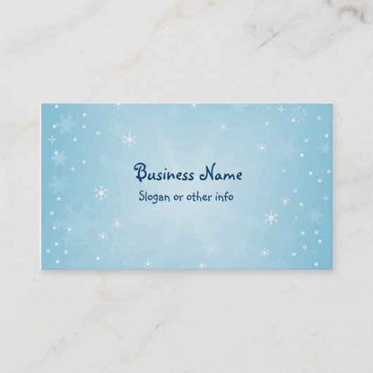 Schneeflocken Visitenkarte (Vorderseite)