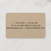 Schneeflocken Visitenkarte (Rückseite)